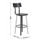 Emma and Oliver Restaurant Barstool with Wood Seat & Back and Powder Coat Frame